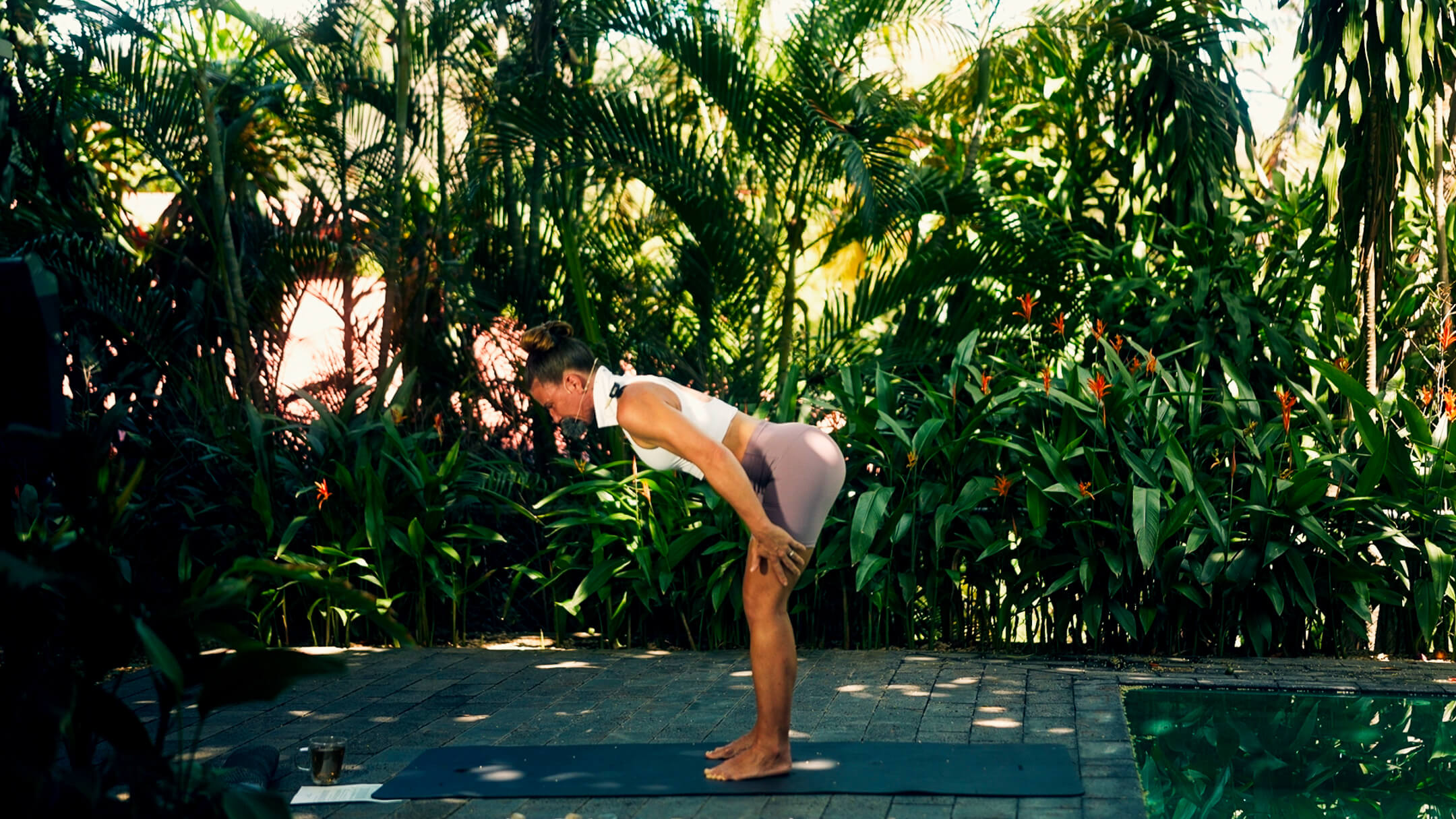 Kristýna Paulus při ásánové praxi